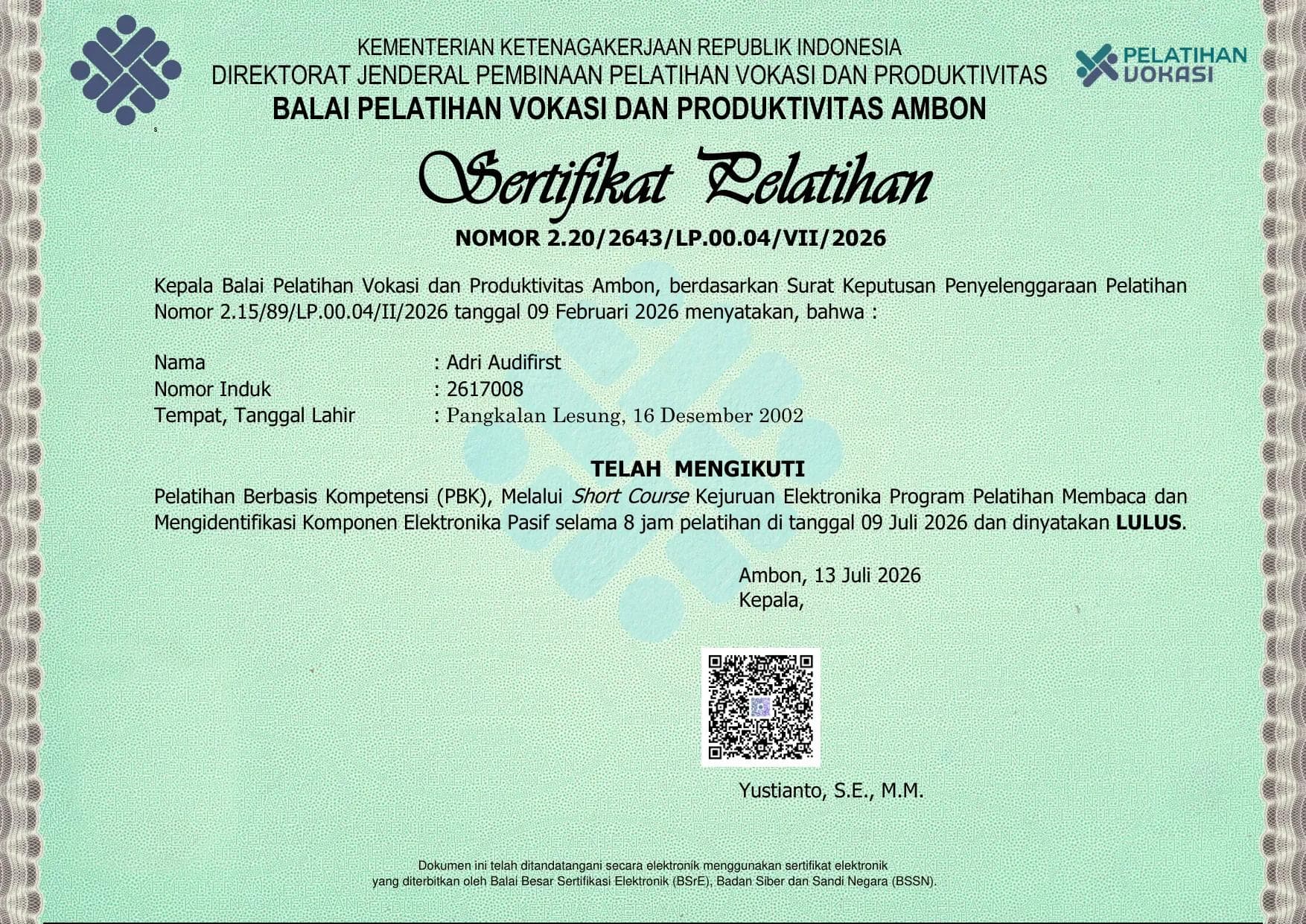Membaca Dan Mengidentifikasi Komponen Elektronika Pasif